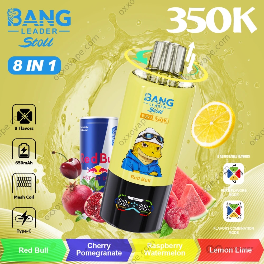 red bull flavored disposable vape Bang Leader Stoll 350000 350K Puffs | 8-in-1 Flavor Switching & Mesh Coil WIZARD TREES 2g Empty Lost THC Liquid Diamond THCa Disposable Smokegem Colour:Blue Whisper