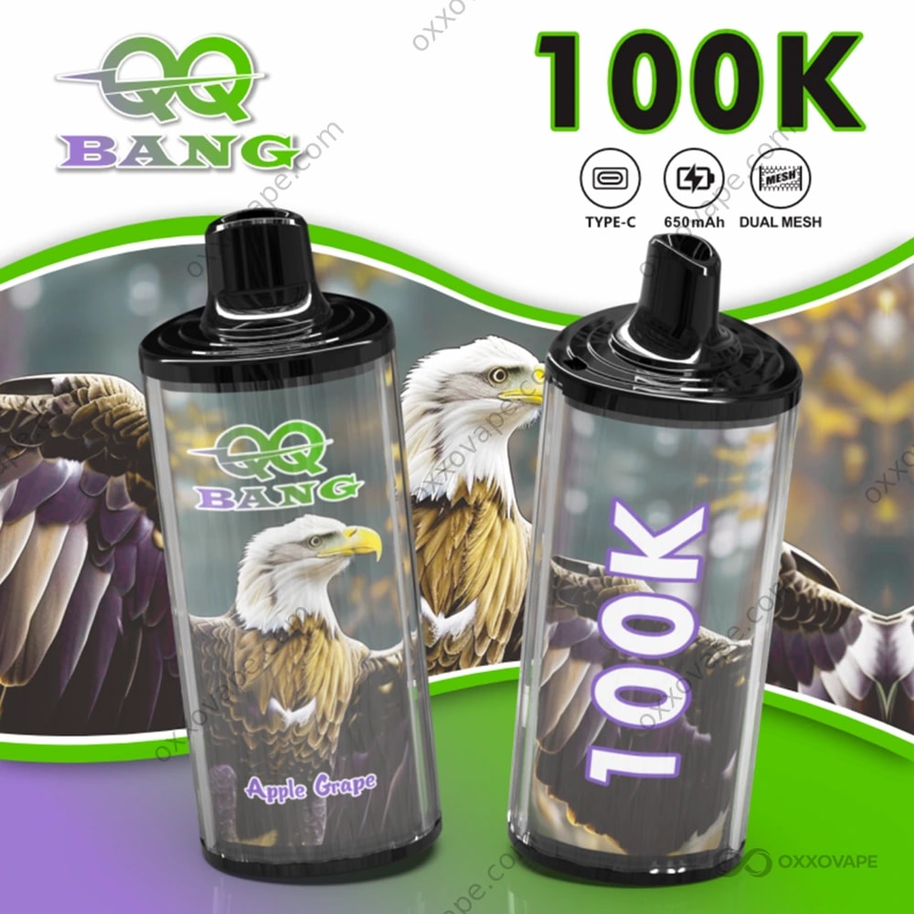 Bang QQBANG 100000 Apple Grape flavor 100K puffs crisp fruit disposable vape