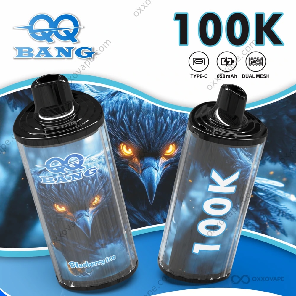 Bang QQBANG 100000 Blueberry Ice flavor 100K puffs glacial menthol disposable vape