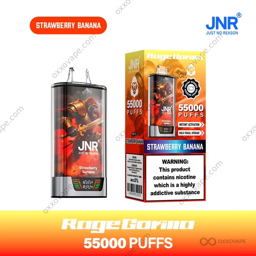 JNR Rage Gorilla 55000 Strawberry Banana Flavor Disposable Vape
