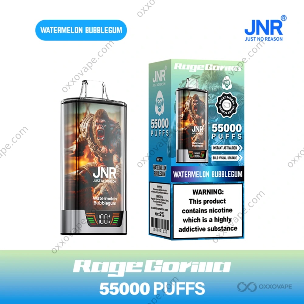 JNR Rage Gorilla 55000 Watermelon Bubblegum Flavor Disposable Vape