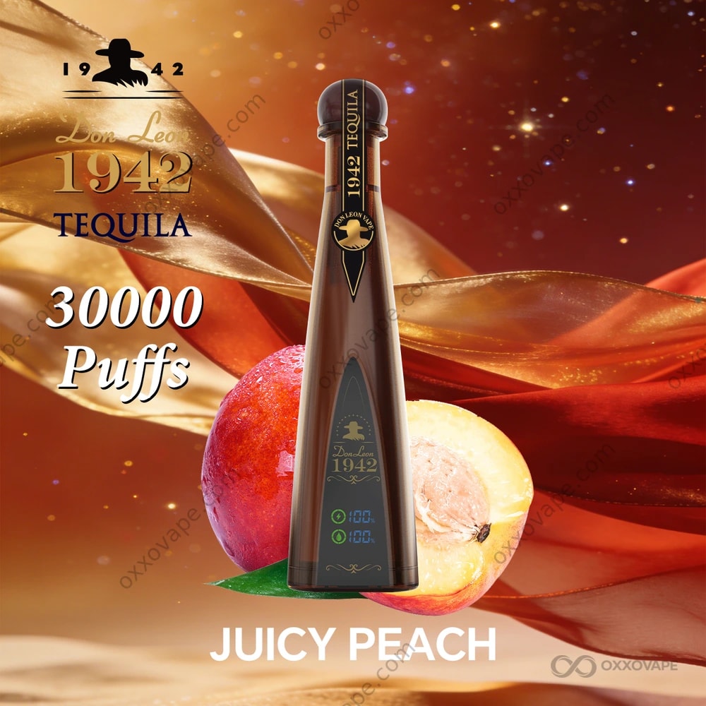 Solaris Tequila Don Leon 1942 30000 Puffs Disposable Vape Juicy Peach Flavor