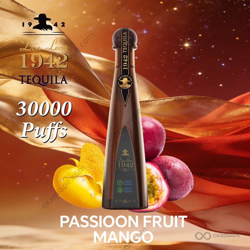 Solaris Tequila Don Leon 1942 30000 Puffs Disposable Vape Passion Fruit Mango Flavor