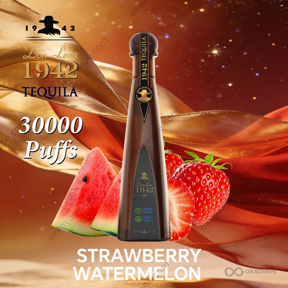 Solaris Tequila Don Leon 1942 30000 Puffs Disposable Vape Strawberry Watermelon Flavor