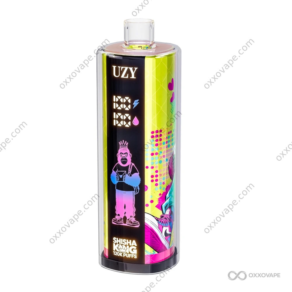 UZY Shisha Hookah King 120000 120K Puffs Disposable Vape | DTL Smart Screen  & Mesh Coil | Big Cloud E-Shisha Vape
