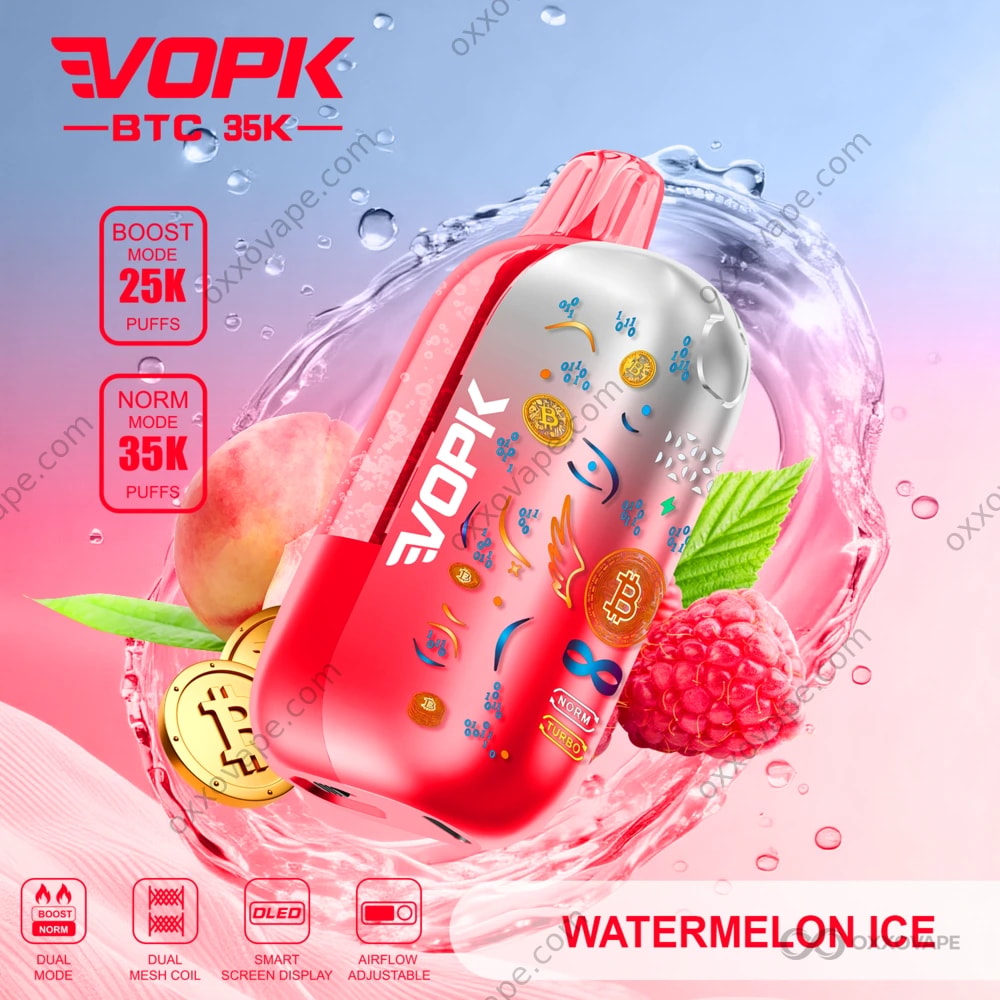 Vopk BTC 35000 Watermelon Ice flavor disposable vape 35000 puffs