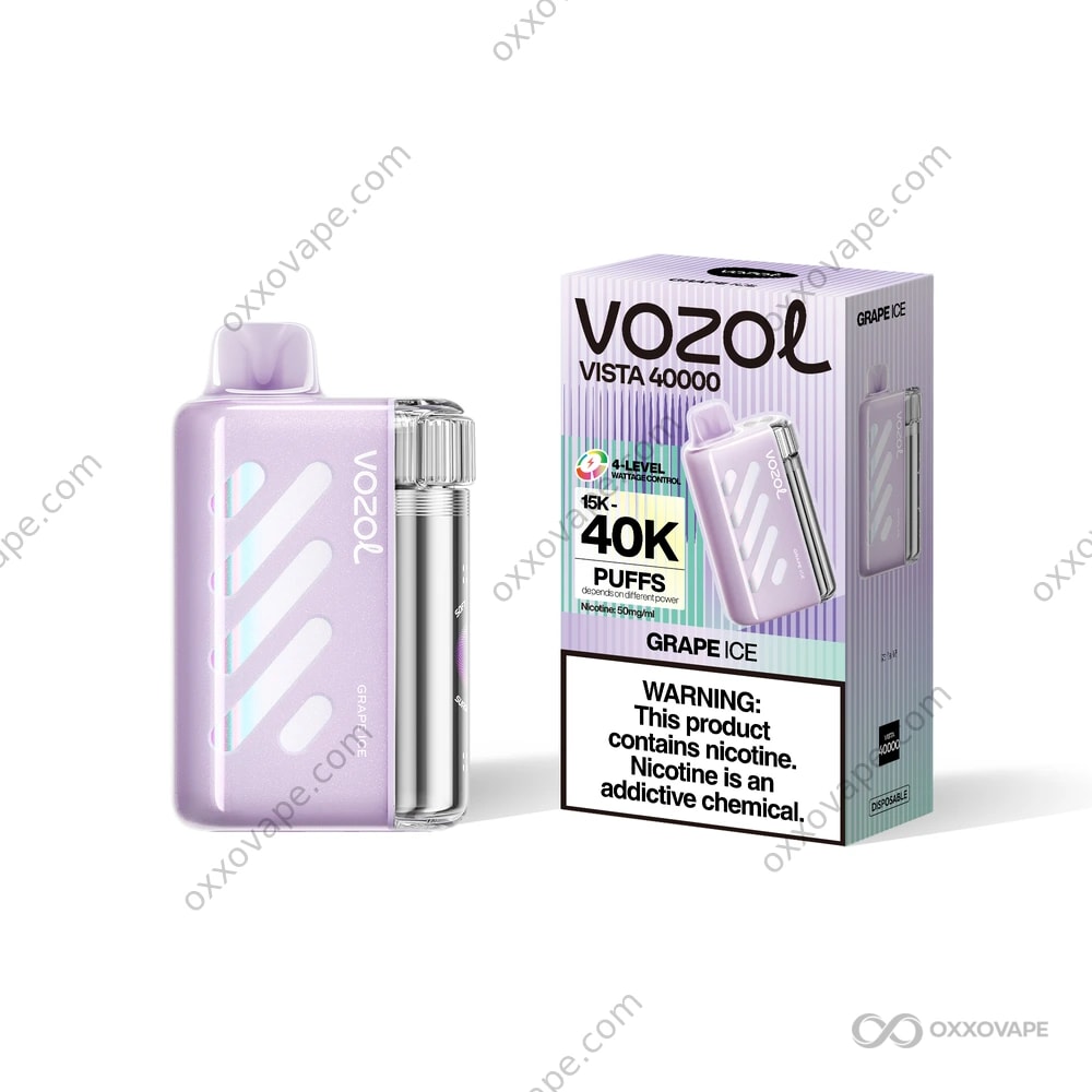Vozol Vista 40000 Grape Ice flavor high-puff disposable vape EU