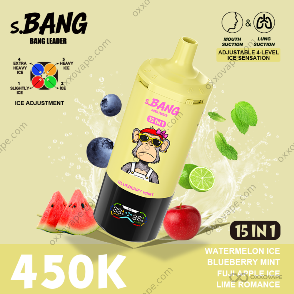 Bang Leader 450000 Puffs Watermelon Ice Blueberry Mint Fuji Apple Ice Lime Romance Flavor Set