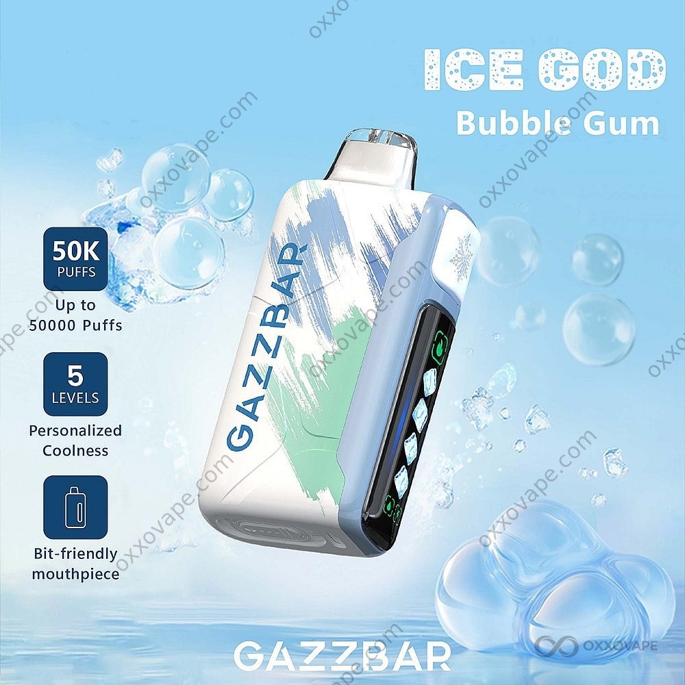 Gazzbar Ice God 50000 Bubble Gum Flavor Disposable Vape