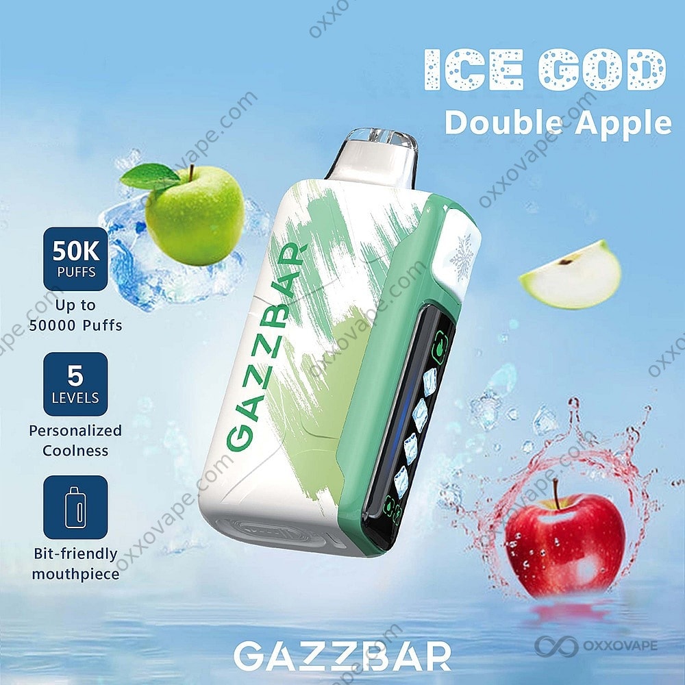 Gazzbar Ice God 50000 Double Apple Flavor Disposable Vape