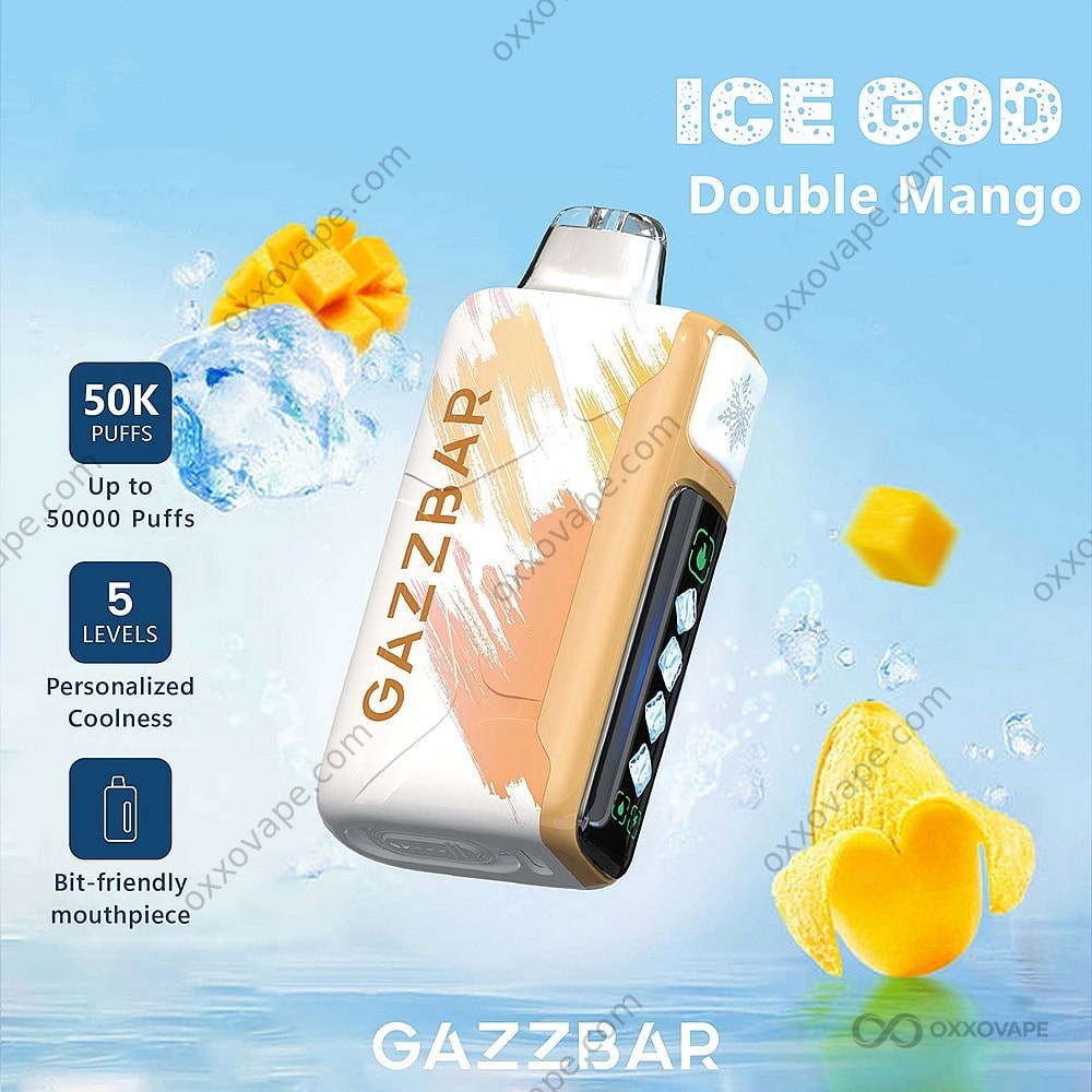 Gazzbar Ice God 50000 Double Mango Flavor Disposable Vape
