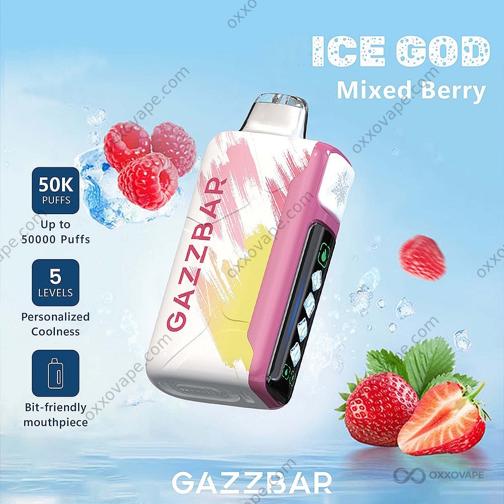 Gazzbar Ice God 50000 Mixed Berry Flavor Disposable Vape