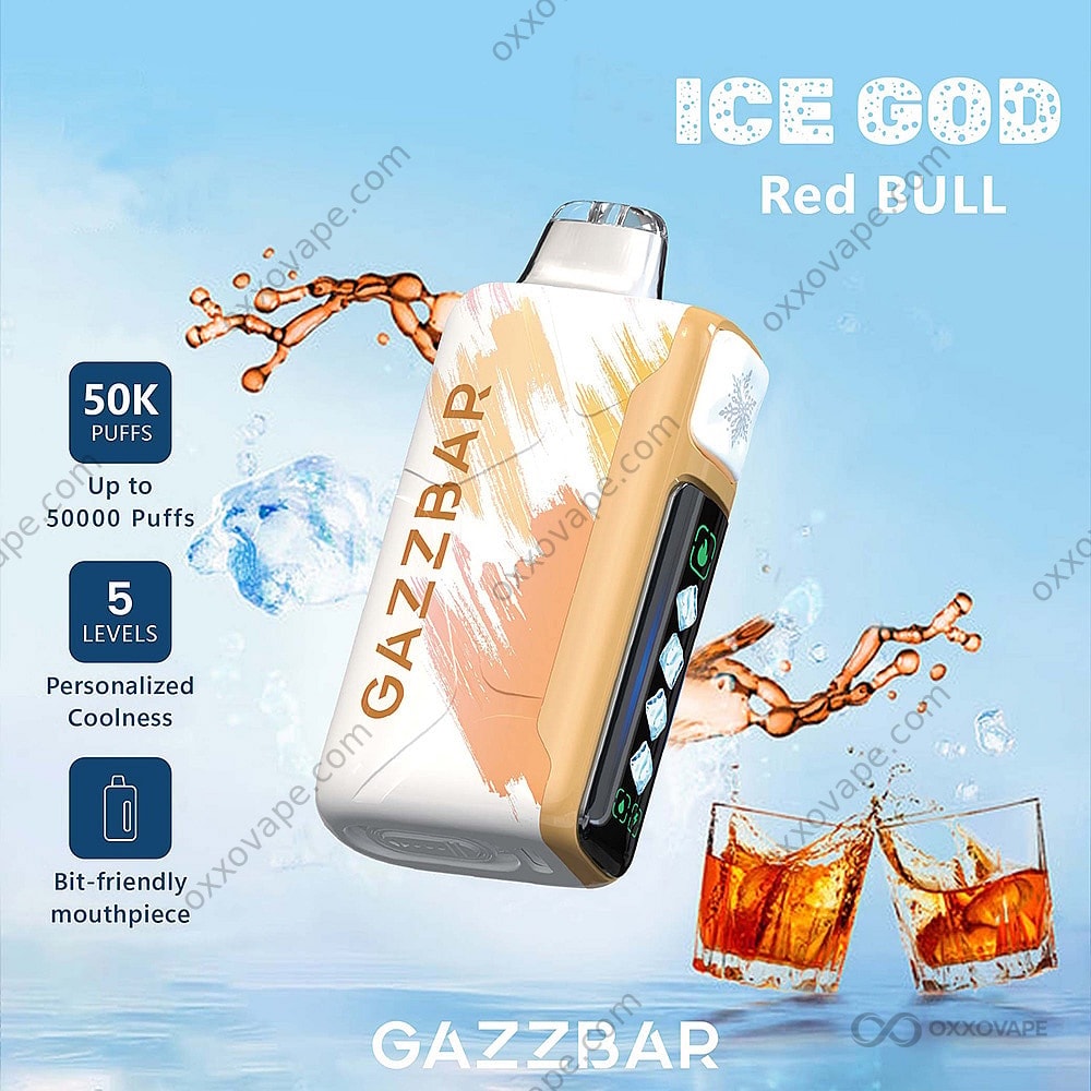 Gazzbar Ice God 50000 Red Bull Flavor Disposable Vape
