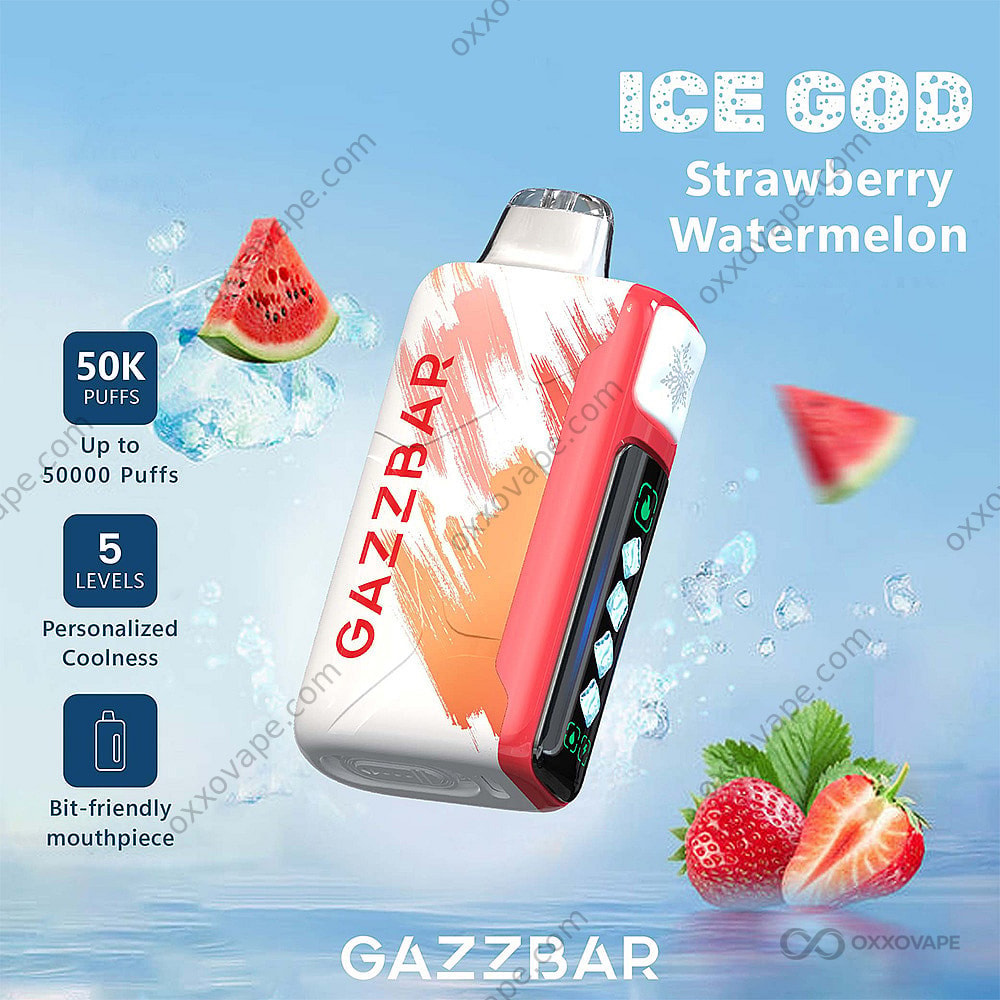 Gazzbar Ice God 50000 Strawberry Watermelon Flavor Disposable Vape