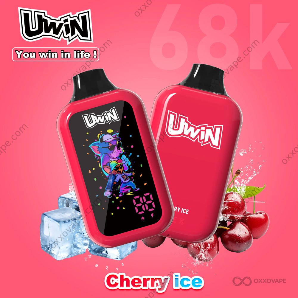 Uwin Digital Box 68000 Cherry Ice 68K Puffs Menthol Disposable Vape