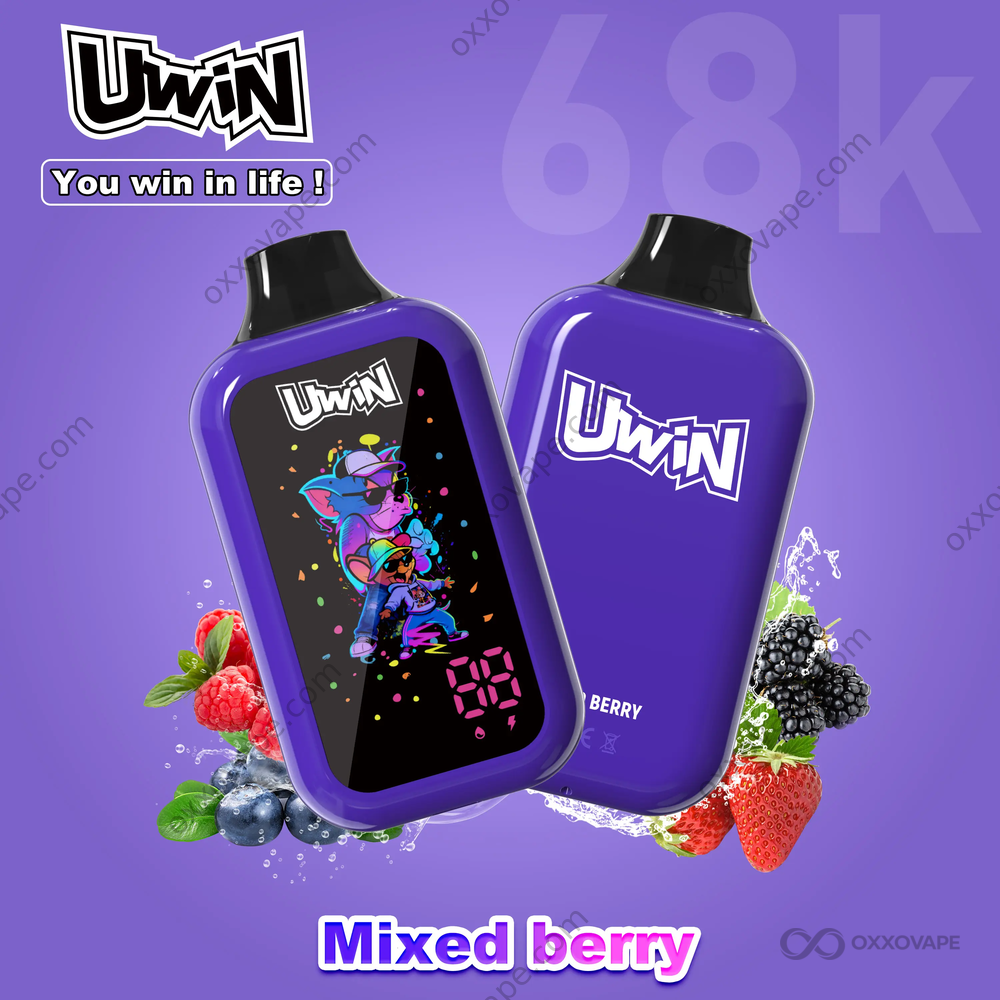 Uwin Digital Box 68000 Mixed Berry 68K Puffs Multi-Berry Disposable Vape