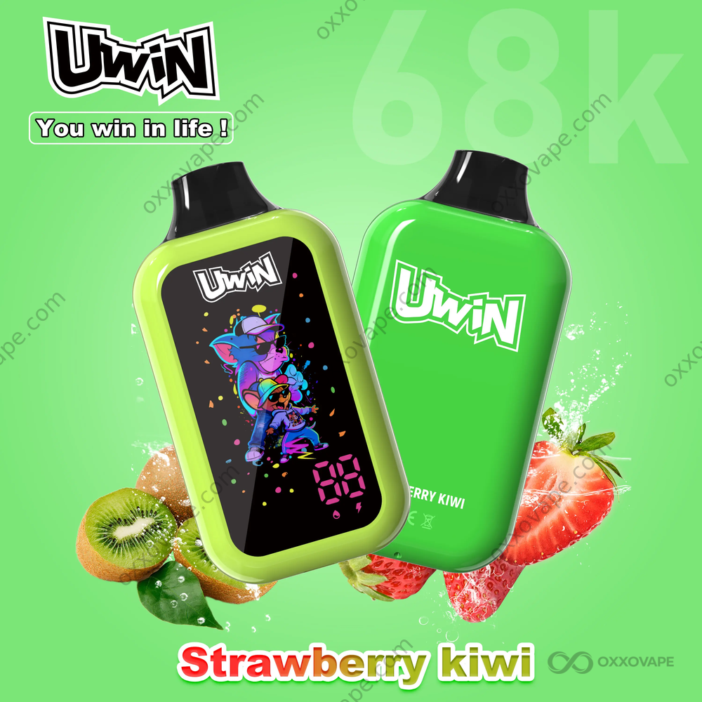 Uwin Digital Box 68000 Strawberry Kiwi 68K Puffs Fruity Disposable Vape