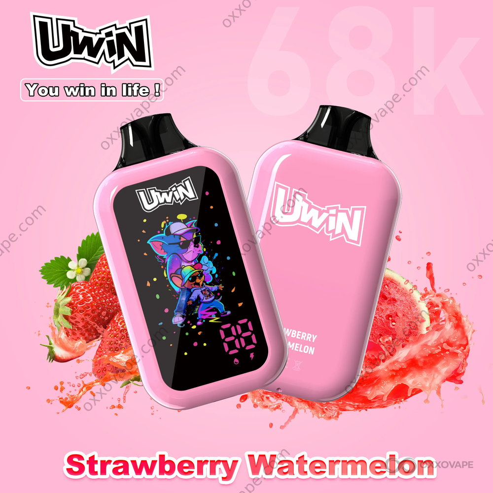 Uwin Digital Box 68000 Strawberry Watermelon 68K Puffs Disposable Vape