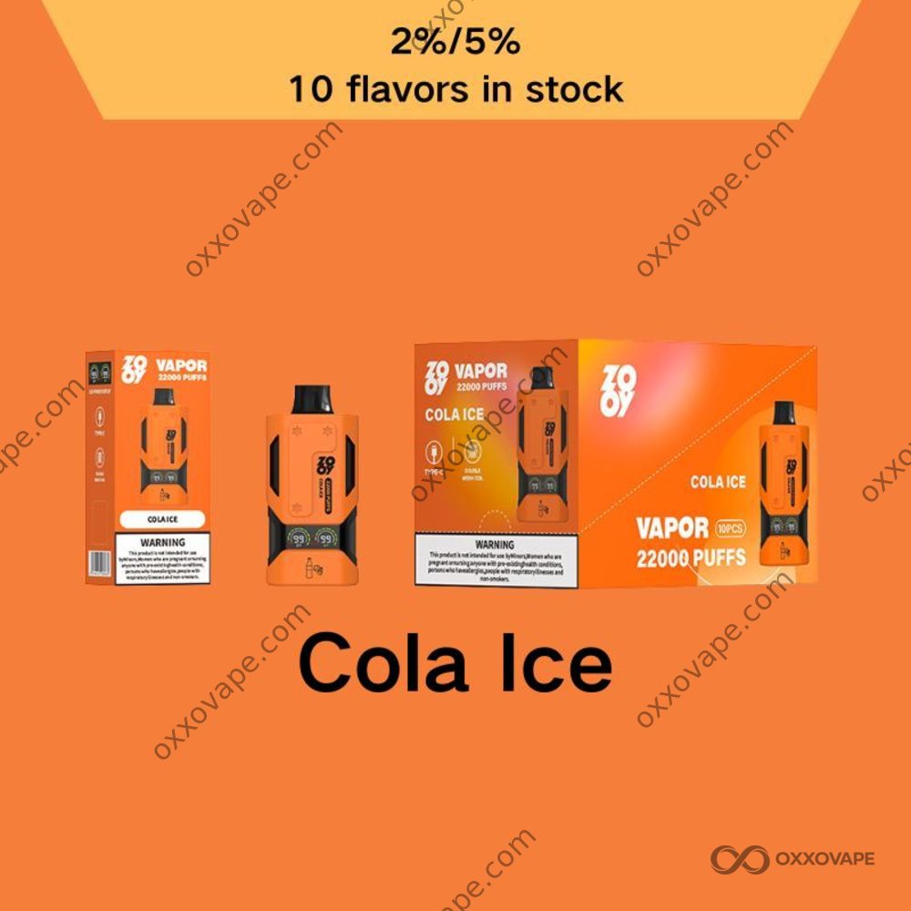 ZOOY Vapor 22000 Cola Ice flavor disposable vape EU Warehouse
