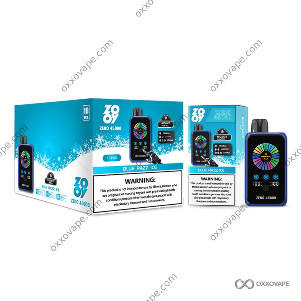 ZOOY Zero 45000 Blue Razz Ice Flavour 45000 Puffs Rechargeable Disposable Vape