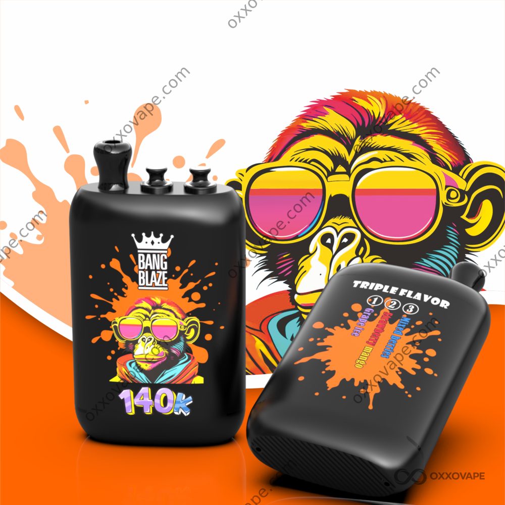 Bang Blaze 140000 140K Puffs Grape Ice Strawberry Mango Mixed Berries Triple Flavor Disposable Vape