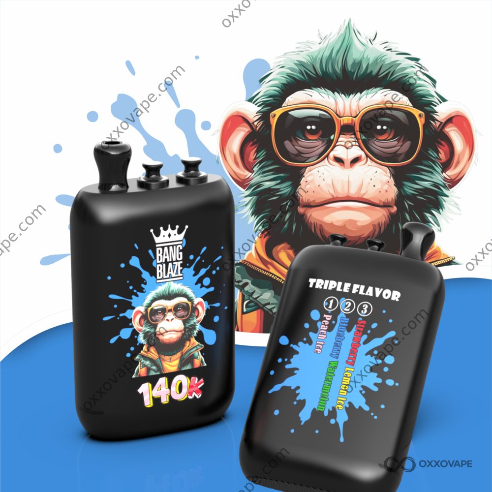 Bang Blaze 140000 140K Puffs Peach Ice Blueberry Watermelon Strawberry Lemon Ice Triple Flavor Disposable Vape