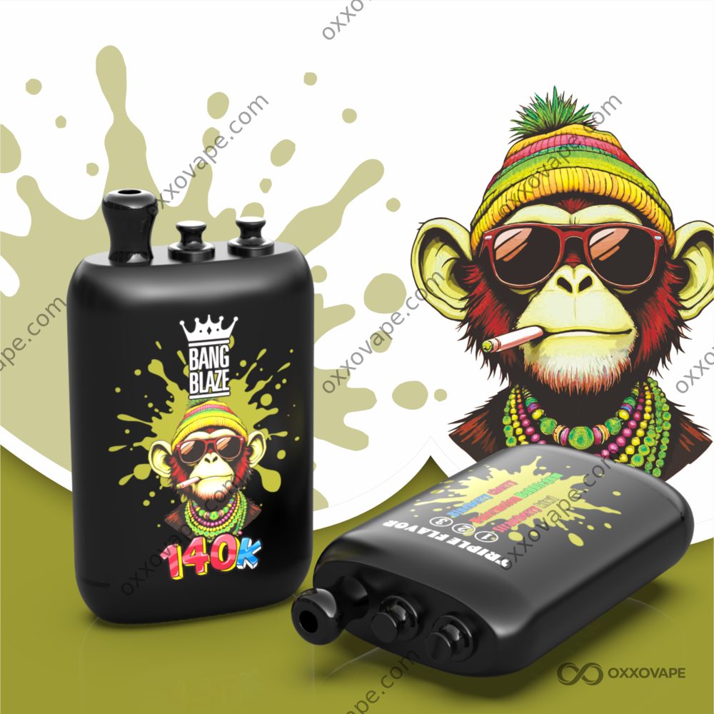 Bang Blaze 140000 140K Puffs Strawberry Kiwi Watermelon Bubblegum Blueberry Cherry Triple Flavor Disposable Vape