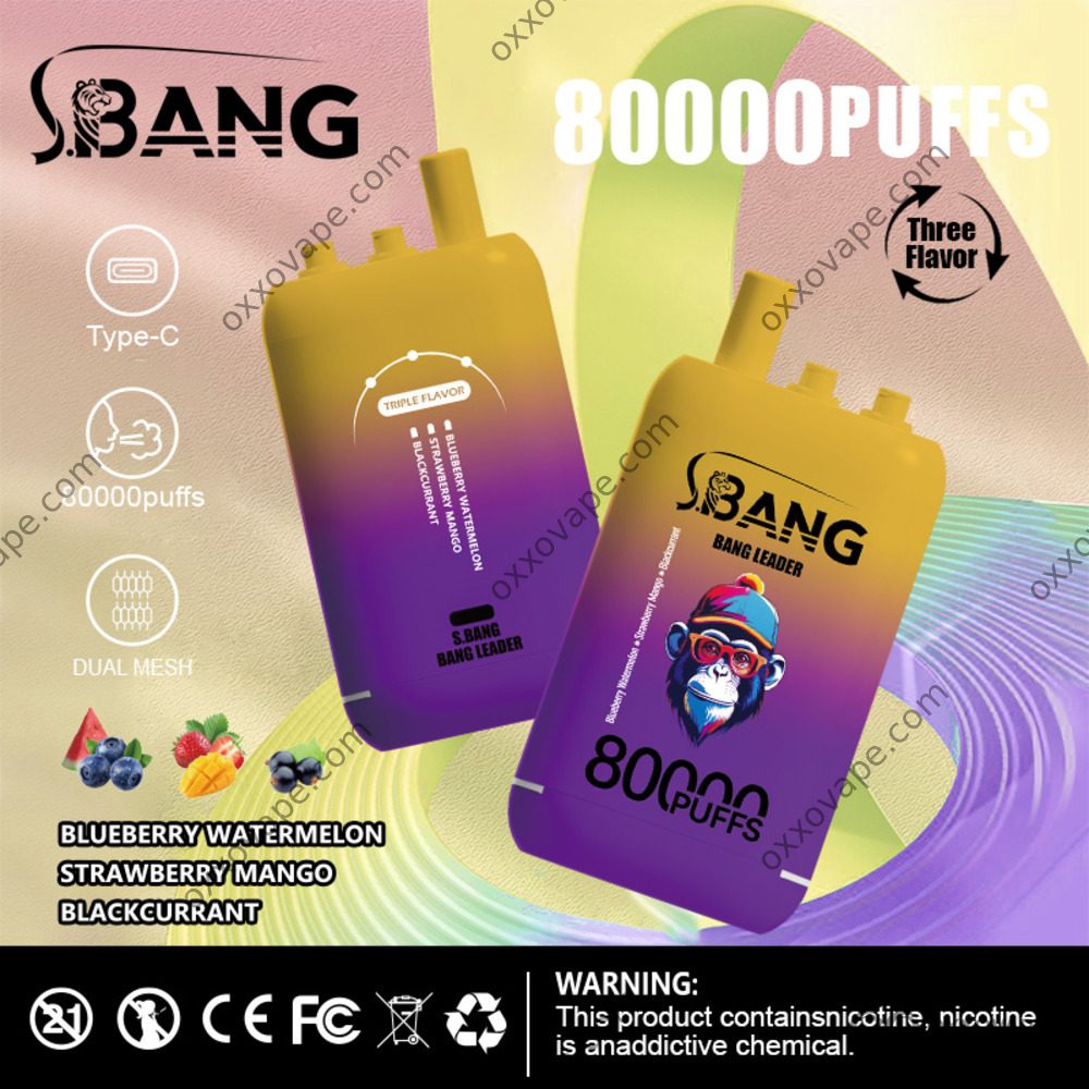 Bang Leader 80000 80K パフ 使い捨てベープ |トリプルフレーバー