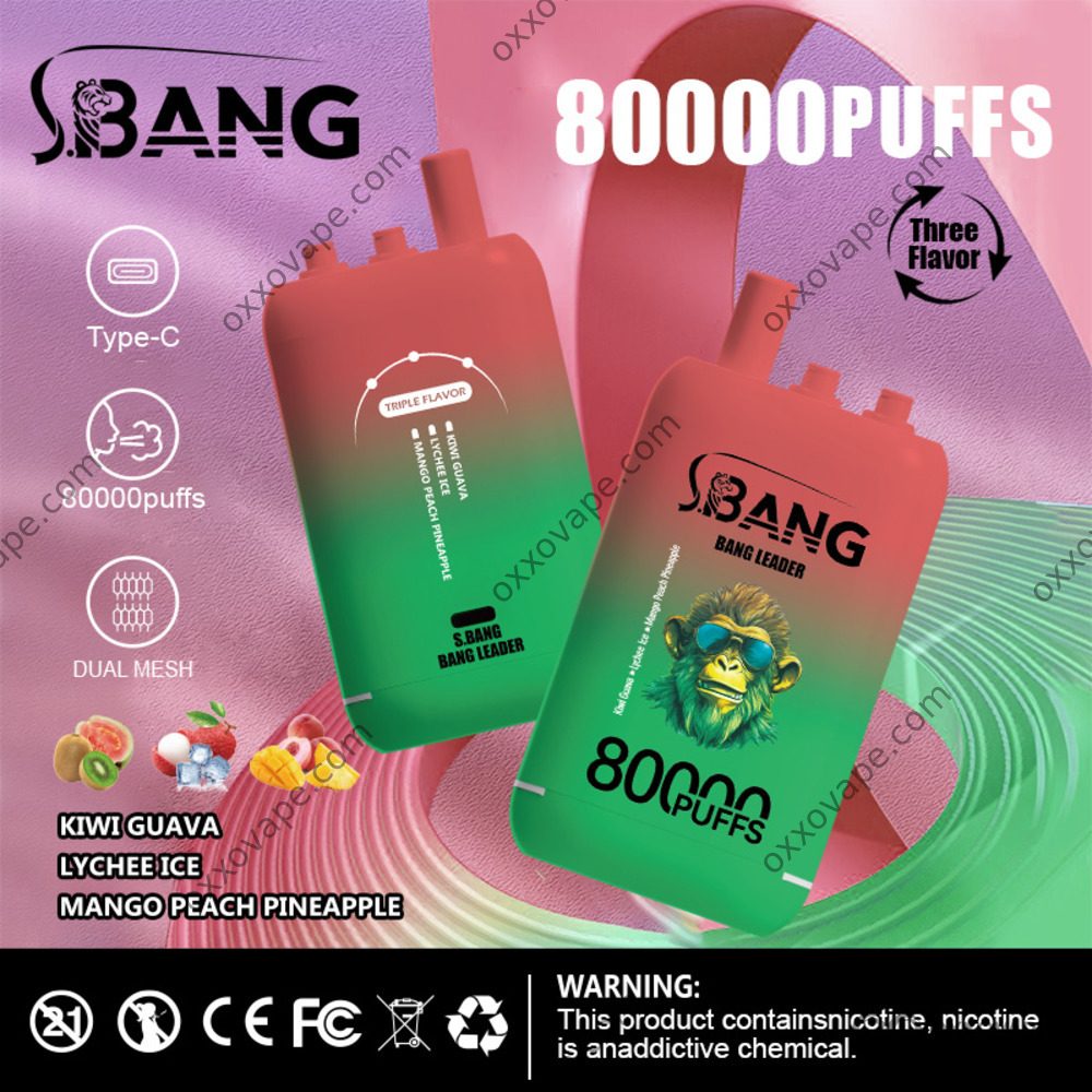Bang Leader 80000 80K パフ 使い捨てベープ |トリプルフレーバー