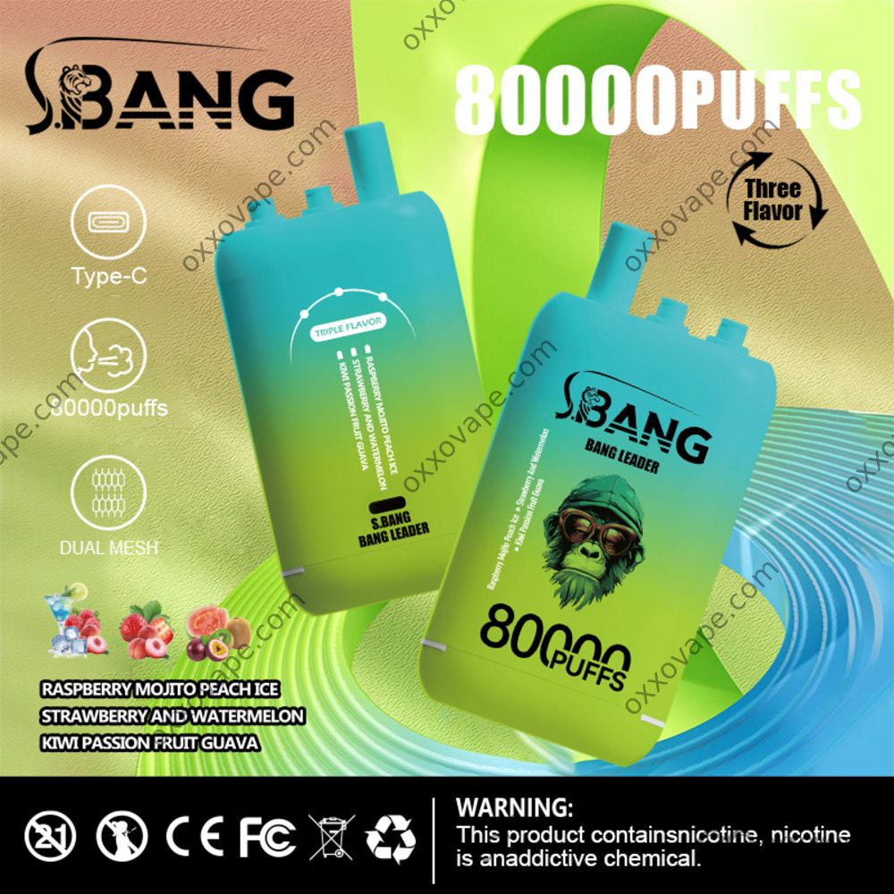 Bang Leader 80000 80K パフ 使い捨てベープ |トリプルフレーバー