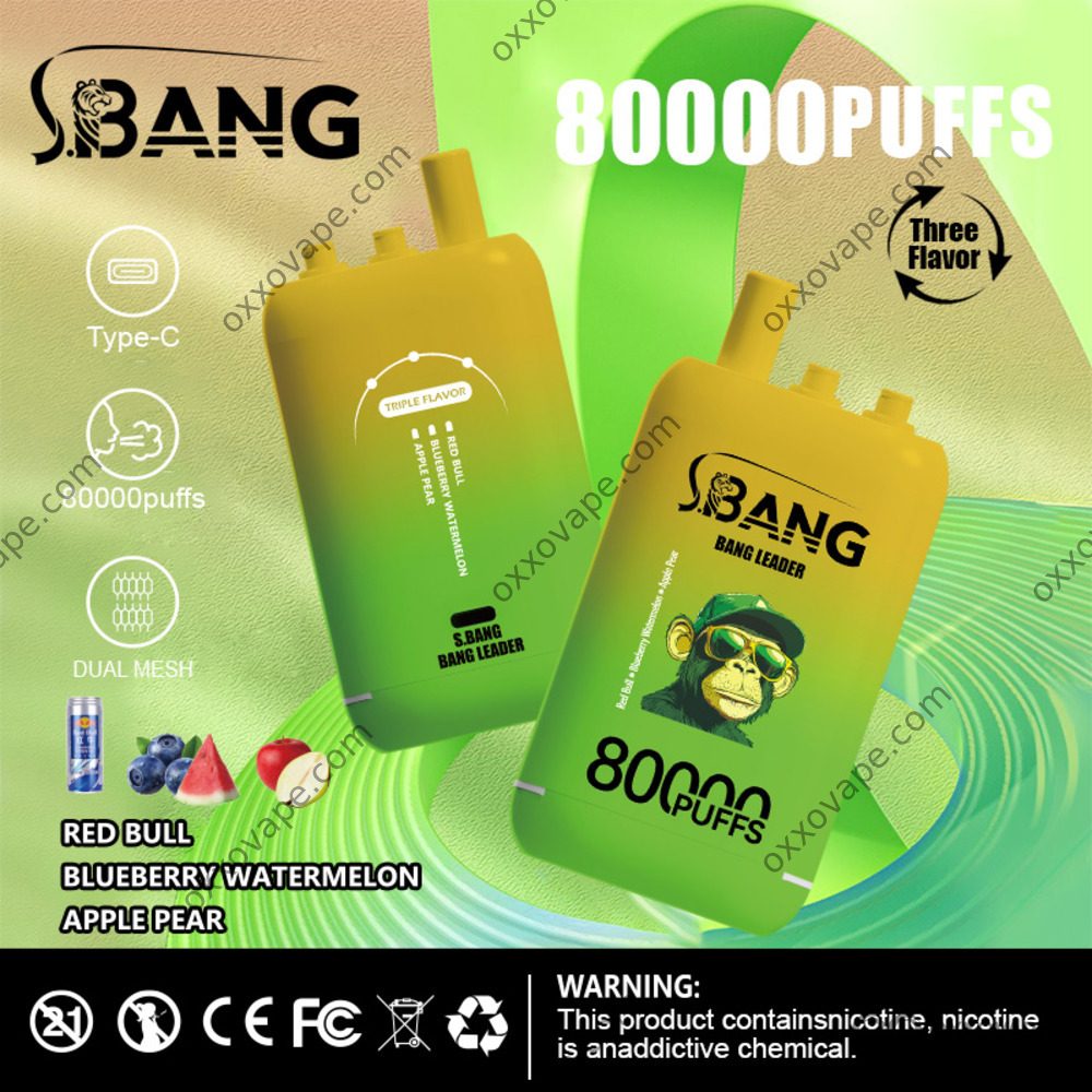 Bang Leader 80000 80K パフ 使い捨てベープ |トリプルフレーバー