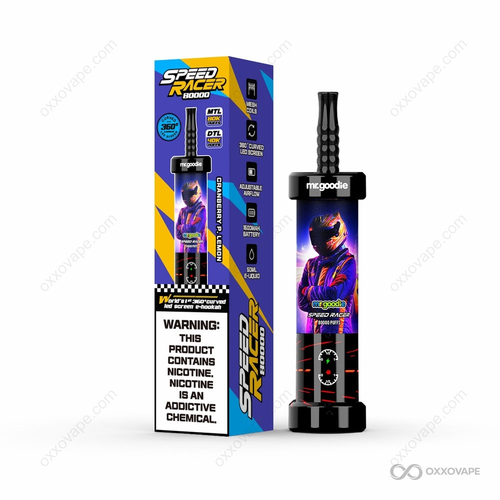Mr.Goodie Speed Racer 80000 Cranberry Pink Lemon Flavor Pod System