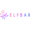 Gradient ELFBAR logo with a stylized leaf and bubbles icon on a white background