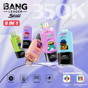 Vape usa e getta Bang Leader Stoll 350000 con cambio di sapore 8 in 1 e display intelligente