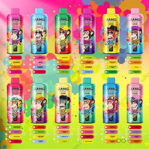 Bang Legend 300000 Puffs 使い捨て Vape の全製品ビューは、スマート スクリーン ディスプレイとコンパクトなボディを示しています