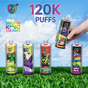 UZY シーシャ水タバコ キング 120000パフ 使い捨てベイプ フルフレーバーラインナップをまとめて展示