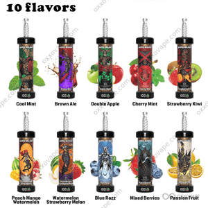 Gamme complète de saveurs jetables Bang Blaze 60000 Puffs Vape avec affichage LED et capacité de 40 ml