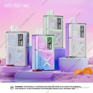 MOTI Play Bar 7500 Puffs Disposable Vape full flavor lineup displayed together