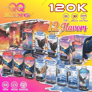 Vape monouso QQ Bang 120000 con bobina a doppia rete e display intelligente