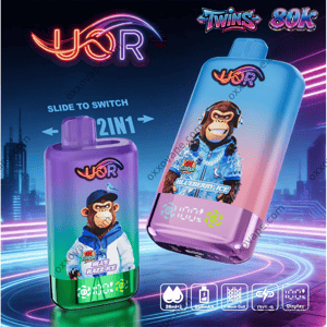 UOR Twins 80000 Puffs Einweg-Vaporizer mit 2-in-1-System mit zwei Geschmacksrichtungen und intelligentem LED-Display