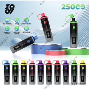 ZOOY Shisha 25000 25K Puffs monouso Vape gamma completa di sapori con schermo animato e tappo antipolvere - Magazzino UE