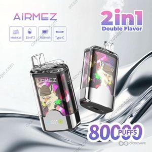 Airmez Fox 80000 80K Puffs Pod System with Dual Flavor Switching and Smart LED Display