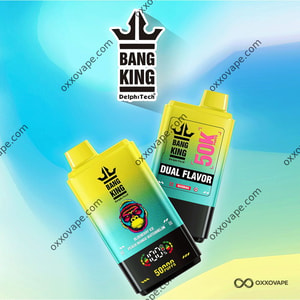 Dispositif de vape jetable Bang King 50000 50K Puffs affichant un affichage intelligent et un commutateur à double saveur