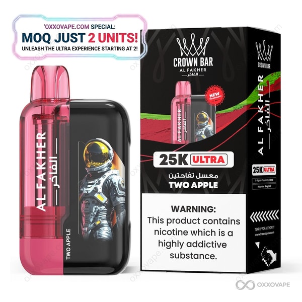 juice bar vape 25000 AL FAKHER Crown Ultra 25K Puffs Disposable | Dual Mode MTL/DTL Mesh Coil & Smart Display | Long-Lasting Fruit Flavor Vape Resistance:U6 0.15ohm Lost Mary MO5000 Cherry THC Min:83