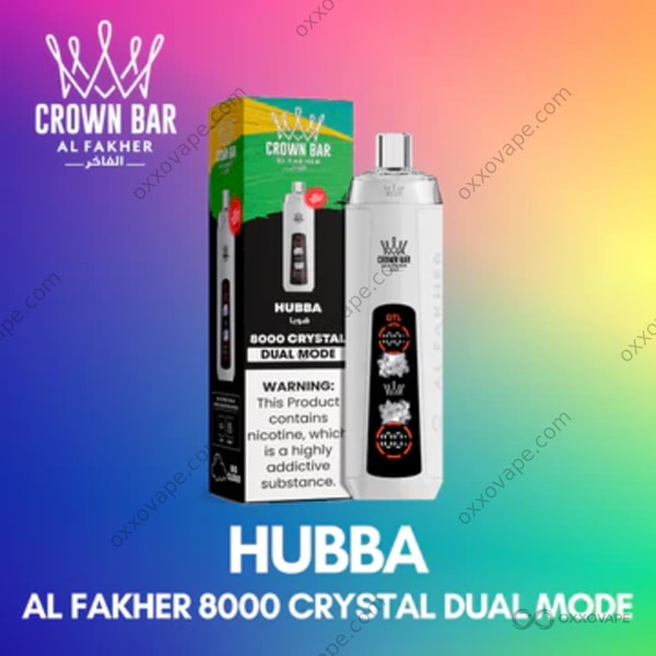 AL FAKHER Crystal 8000 Einweg-Vape mit Hubba-Geschmack – klassisch fruchtiger Kaugummi