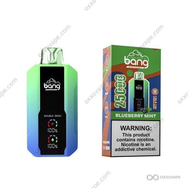 Bang 25000 Blueberry Mint flavor disposable vape cool herbal berry combination