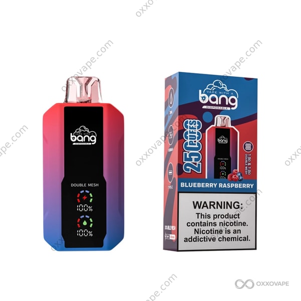 Bang 25000 Blueberry Raspberry flavor disposable vape vibrant dual berry blend