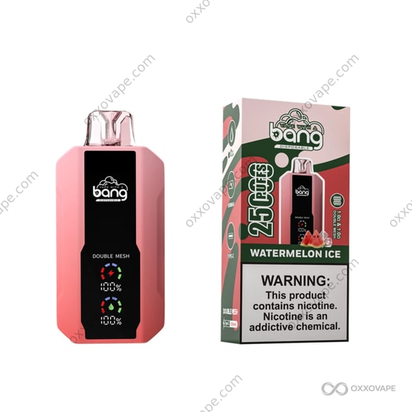 Bang 25000 Watermelon Ice flavor disposable vape refreshing icy summer watermelon