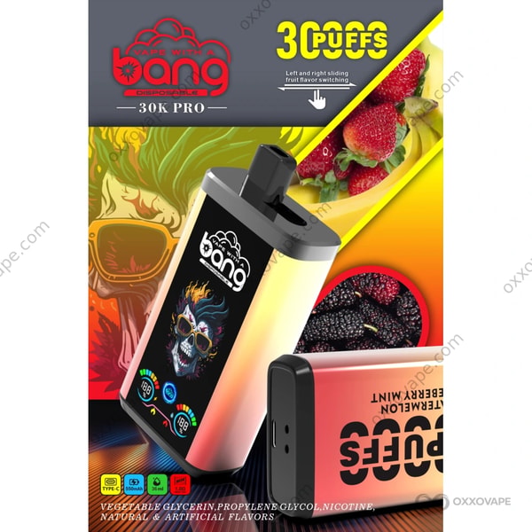 Bang 30000 Pro Black Dragon en Strawberry Banana Dual Flavour Vape