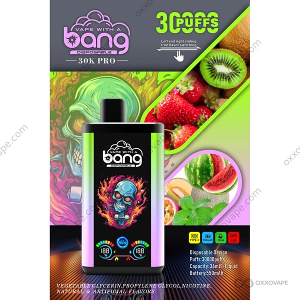 Bang 30000 Pro Love 66 en Strawberry Kiwi Dual Flavour Vape
